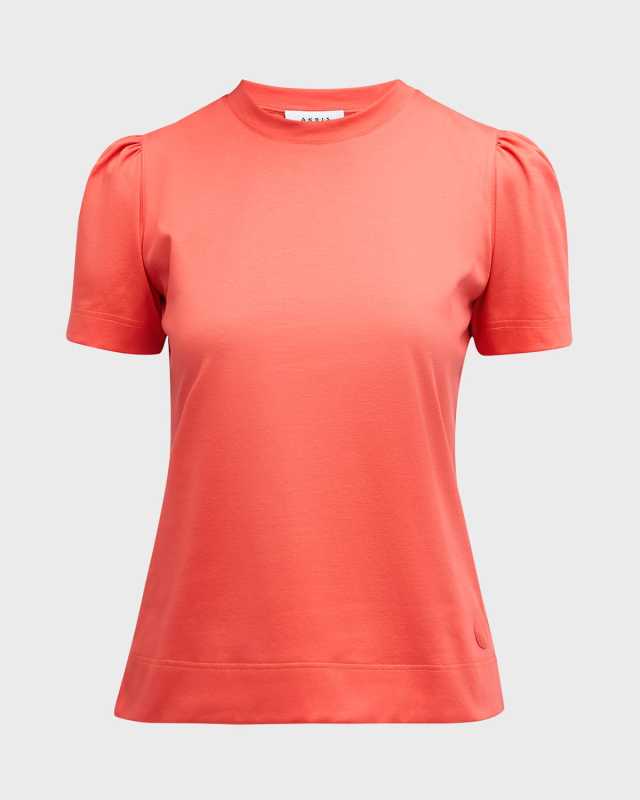 Puff-Sleeve Cotton Jersey T-Shirt